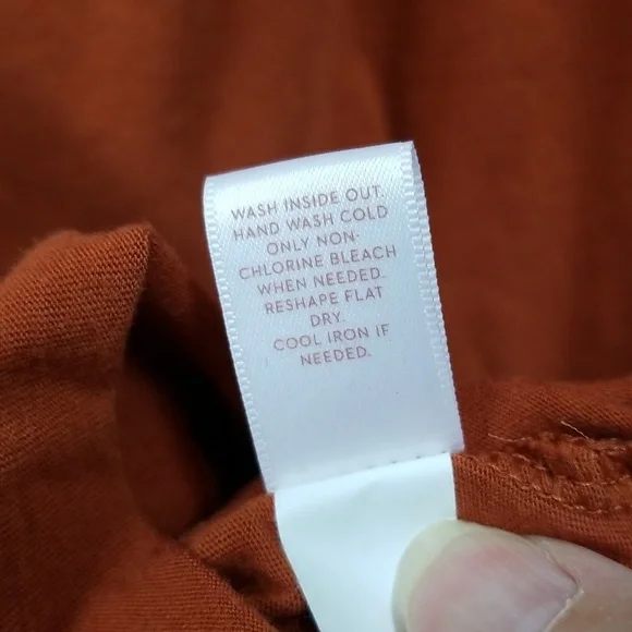 LC Lauren Conrad rust color 3/4 sleeve top - Picture 5 of 5